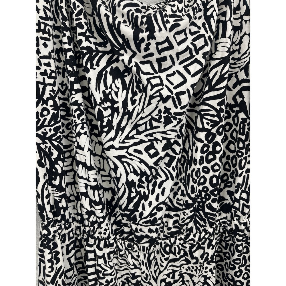 Lilly Pulitzer Calla Romper Large Onyx Home Slice Black White Pineapple NWT - Picture 3 of 13